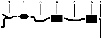 1967 Oldsmobile Delmont 88 8 Cyl 330 Engine Single Exhaust System diagram