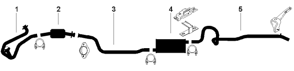 1975 Oldsmobile Custom Cruiser 8 Cyl 455 Engine Single Exhaust System diagram