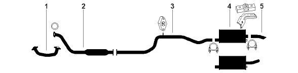 1980 Oldsmobile 98 Delta 88 8 Cyl 5.7L Engine Single Exhaust System diagram