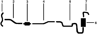 1981 Oldsmobile Toronado 8 Cyl 5.7L Engine Single Exhaust System (350N 5.7L Exc. California) diagram