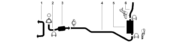 1980-81 Oldsmobile Cutlass 8 Cyl 4.3L Engine Single Exhaust System diagram