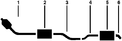 1987 Plymouth Caravelle 4 Cyl 2.2L Engine Single Exhaust System diagram