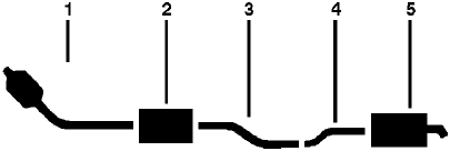 1989 Plymouth Caravelle 8 Cyl 5.2L Engine Single Exhaust System diagram