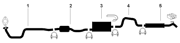 1979 Plymouth Caravelle 8 Cyl Engine Single Exhaust System diagram