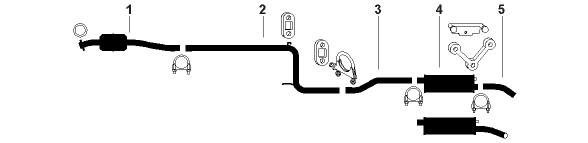 1981-83 Plymouth Arrow Single Exhaust System diagram