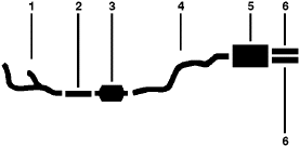 1978-79 Pontiac Sunbird 4 Cyl 2.5L Engine Single Exhaust System (2.5L Engines Exc. Station Wagon) diagram