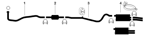 1982-84 Pontiac Phoenix 4 Cyl 2.5L Engine Single Exhaust System diagram