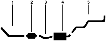 1976-78 Pontiac Acadian 4 Cyl 1.4L 1.6L Engine Single Exhaust System diagram