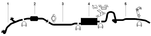 1976 Pontiac Lemans 8 Cyl 350 Engine Single Exhaust System diagram