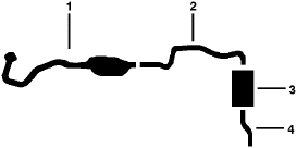 1987-89 Pontiac 6000 4 Cyl 2.5L Engine Single Exhaust System diagram
