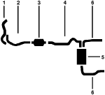 1978-79 Pontiac Firebird 8 Cyl 6.6L Engine Dual Exhaust System (Trans AM 403 6.6L Exc. Special Performance Option) diagram