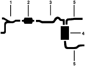 1979 Pontiac Firebird 8 Cyl 4.9L Engine Dual Exhaust System (4.9L) diagram