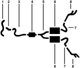 1981 Pontiac Firebird 8 Cyl 4.9L Engine Dual Exhaust System diagram