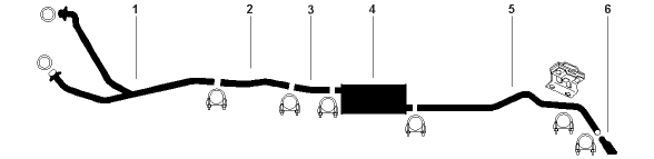 1980 Chevy G30 VAN G35/G3500 VAN 8 Cyl 400 Engine Dual Exhaust System diagram