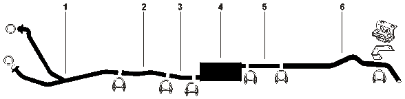 1975 Chevy G30 VAN G35/G3500 VAN 8 Cyl 400 Engine Dual Exhaust System diagram