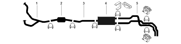 1982 Chevy G30 VAN G35/G3500 VAN 6 Cyl 250 Engine Single Exhaust System diagram