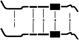 1971-72 Chevy C40 C50 Pickup 6 Cyl 292 Engine Single Exhaust System diagram