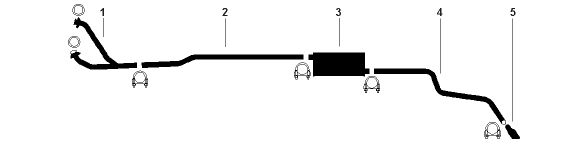 1975 Chevy P30 VAN P35/P3500 VAN 8 Cyl 350 Engine Single Exhaust System diagram