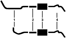 1976-77 Chevy P30 VAN P35/P3500 VAN 8 Cyl 350 Engine Single Exhaust System diagram