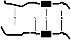 1978 Chevy C30 Pickup C35/C3500 Pickup 8 Cyl Engine Dual Exhaust System diagram