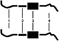 1982-86 Chevy C30 Pickup C35/C3500 Pickup 8 Cyl Engine Dual Exhaust System diagram