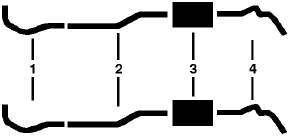 1982-84 Chevy K20 Pickup K25/K2500 Pickup 8 Cyl Engine Dual Exhaust System diagram