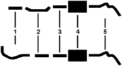 1981-86 Chevy C20 Suburban C25/C2500 Suburban K20 Suburban K25/K2500 Suburban 8 Cyl 350L Engine Dual Exhaust System diagram