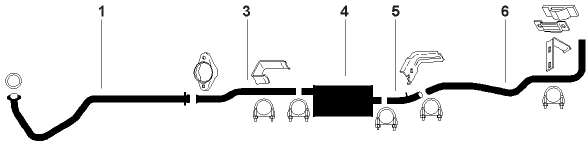 1987-88 Chevy K3500 Pickup R30 Pickup V30 Pickup V3500 Pickup 8 Cyl Engine Dual Exhaust System diagram