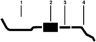 1980-82 Chevy LUV Pickup Single Exhaust System diagram