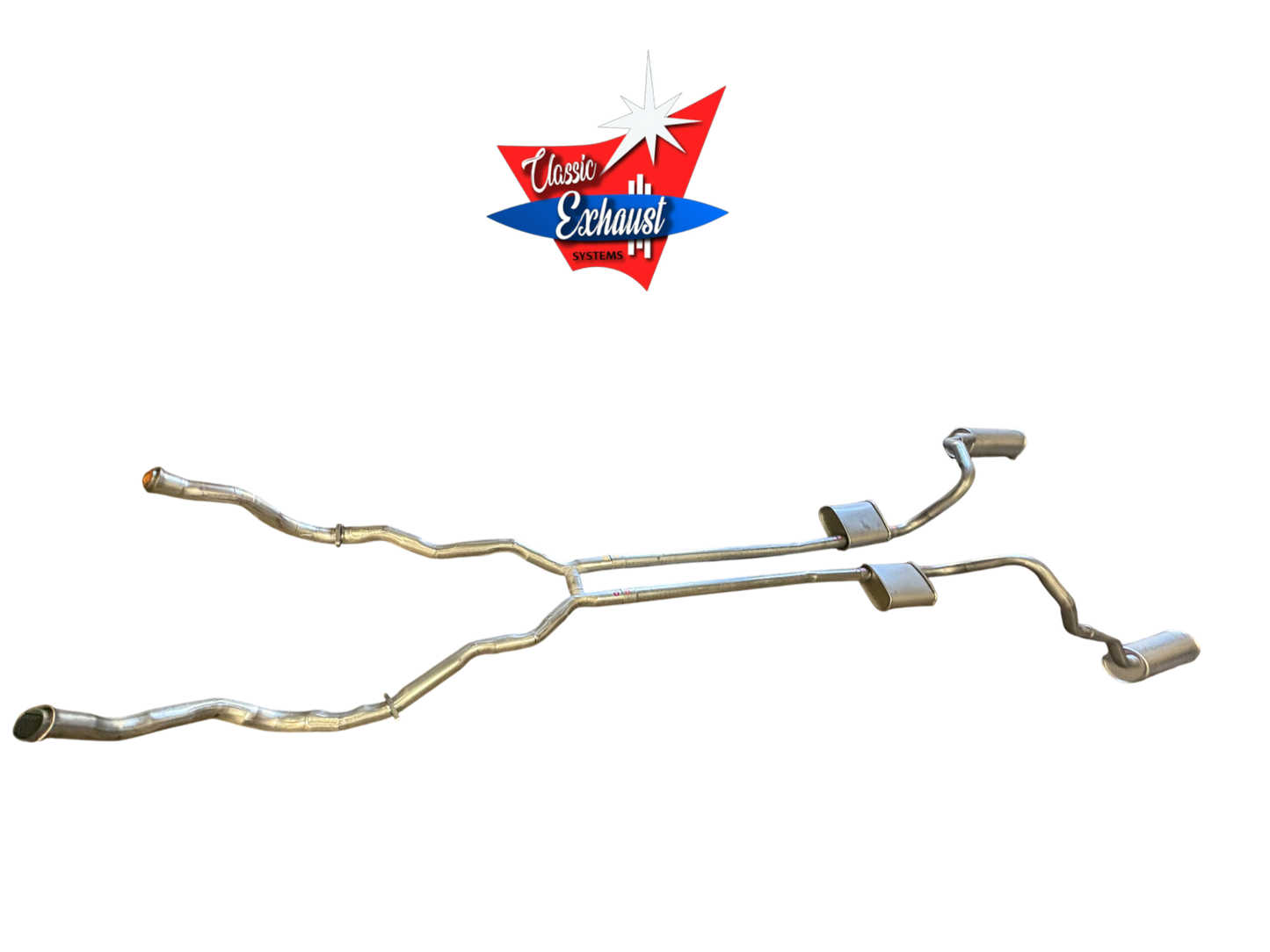 Sistema de escape doble de 8 cilindros para Ford Thunderbird 1966