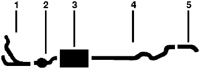 1986 Dodge B250 VAN 8 Cyl Engine Single Exhaust System diagram