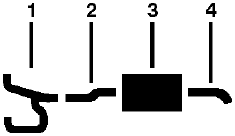 1987 Dodge B350 VAN 8 Cyl 360 Engine Single Exhaust System diagram