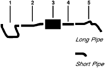 1973 Dodge D100 Pickup 8 Cyl Engine Single Exhaust System diagram