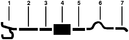 1975 Dodge D100 Pickup 6 Cyl Engine Single Exhaust System (W100 & 150 6 Cyl. D-100 Models Without Converter) diagram