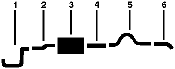 1978 Dodge W150 Pickup 8 Cyl Engine Single Exhaust System (W100 & 150 8 Cyl. W-100 150 318 360 Engines Models Without C) diagram