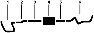 1978 Dodge W150 Pickup 6 Cyl Engine Single Exhaust System (W100 & 150 6 Cyl. W-100 150 Models Without Sound Control Mod) diagram