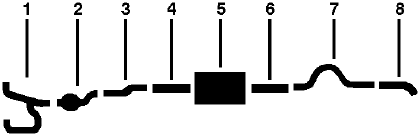 1978 Dodge D100 Pickup D150 Pickup 6 Cyl Engine Single Exhaust System (W100 & 150 6 Cyl. D-100 Models With Sound Control Models Wit) diagram