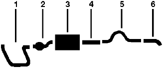1976-77 Dodge W200 Pickup 8 Cyl Engine Single Exhaust System diagram