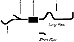 1972 Ford F-100 Pickup 8 Cyl Engine Single Exhaust System diagram
