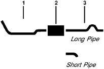 1970-71 Ford F-100 Pickup 6 Cyl Engine Single Exhaust System diagram