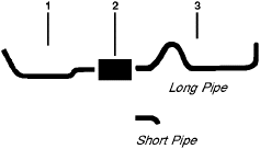 1972 Ford F-350 Pickup 6 Cyl Engine Single Exhaust System diagram