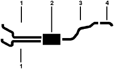 1975-76 Ford F-100 Pickup F-150 Pickup 8 Cyl 7.5L Engine Dual Exhaust System diagram