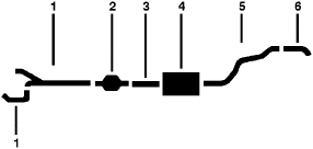 1979 Ford F-350 Pickup 8 Cyl Engine Single Exhaust System diagram