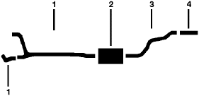 1979 Ford F-350 Pickup 8 Cyl 460 Engine Single Exhaust System (P-350 8 Cyl. F-350 Super CAB) diagram