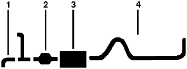 1979 Ford F-350 Pickup 8 Cyl Engine Single Exhaust System (P-350 8 Cyl. F-350 Super CAB 351 400 Engines 2 Wheel Drive) diagram