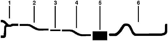 1983 Ford F-350 Pickup 8 Cyl 5.8L Engine Single Exhaust System (P-350 8 Cyl. F-350 Crew CAB 351 5.8L) diagram