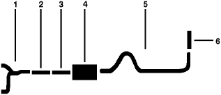 1978 Ford F-350 Pickup 6 Cyl Engine Single Exhaust System diagram