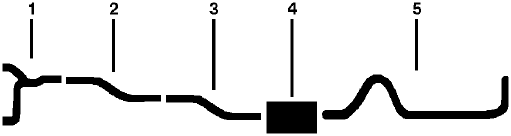 1983-85 Ford F-350 Pickup 8 Cyl 6.9L Engine Single Exhaust System (P-350 8 Cyl. F-350 420 6.9L Models Before 2-85) diagram