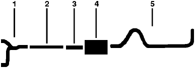 1983-85 Ford F-350 Pickup 8 Cyl 6.9L Engine Single Exhaust System (P-350 8 Cyl. F-350 420 6.9L Models Before 2-85) diagram