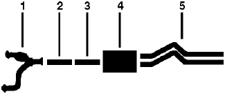 1985 Ford F-250 Pickup 8 Cyl 7.5L Engine Single Exhaust System diagram
